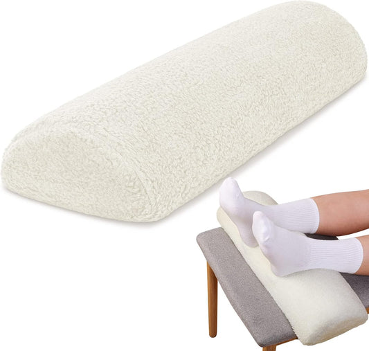 Sintuff Recliner Leg Rest Cushion Sofa Footrest Pillow with Cover Half Moon Bolster Pillow Under Knee Pillow for Sleeping On Back Alleviating Pain, 19.7 x 8 x 3.5 Inch (Coffee)