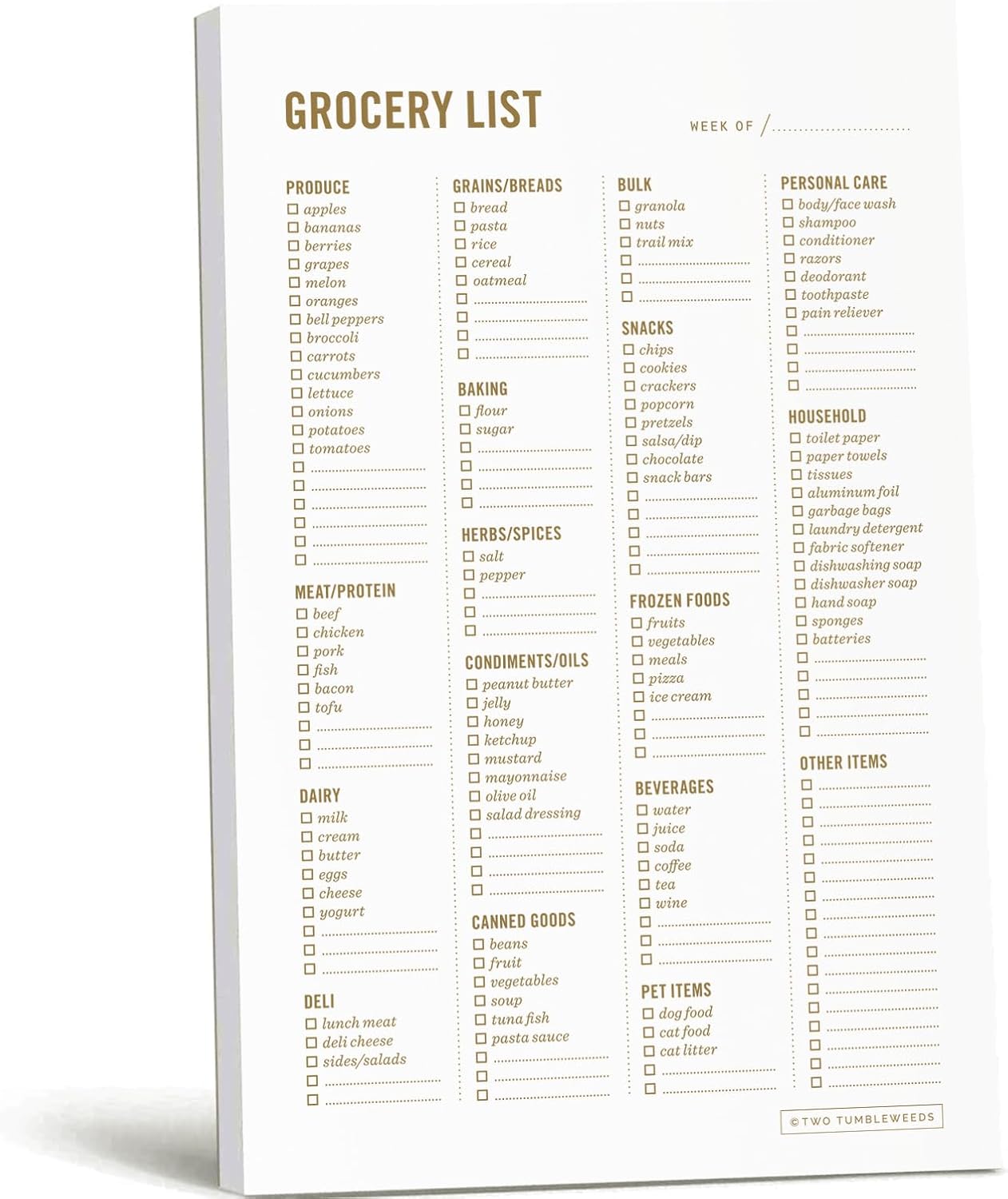 Meal Planning Notepad - What's for Dinner Weekly Meal Planner and Grocery List Magnet Pad with Tear-Off Shopping List - Family Dinner Menu for Fridge & Meal Prep - 6x9” - 50 Sheets