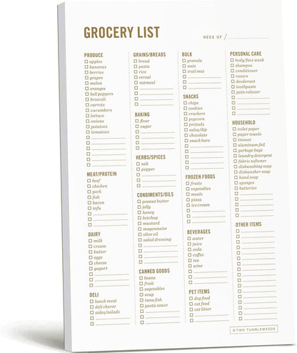Meal Planning Notepad - What's for Dinner Weekly Meal Planner and Grocery List Magnet Pad with Tear-Off Shopping List - Family Dinner Menu for Fridge & Meal Prep - 6x9” - 50 Sheets