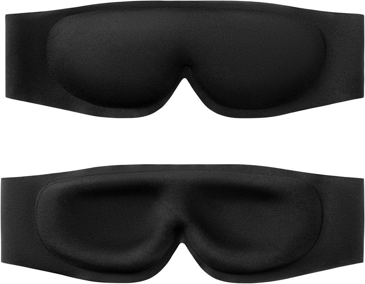 ALASKA BEAR Wraparound Style Organic Cotton Eye Mask with Padded Nose, Big Wide Headband and Large Coverage Ear Muff Sleeping Mask with Bottom Flap for Full Blackout, Dark Grey