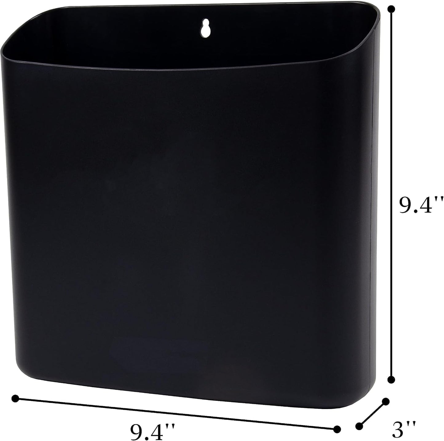 MONJITA Lint Bin for Laundry Room, Magnetic Lint Trash Can for Dryer, Modern Lint Holder, Lint Box for Laundry Room Organization, Wall Mounted Trash Can for Laundry Decor (Black)