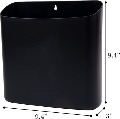 MONJITA Lint Bin for Laundry Room, Magnetic Lint Trash Can for Dryer, Modern Lint Holder, Lint Box for Laundry Room Organization, Wall Mounted Trash Can for Laundry Decor (Black)