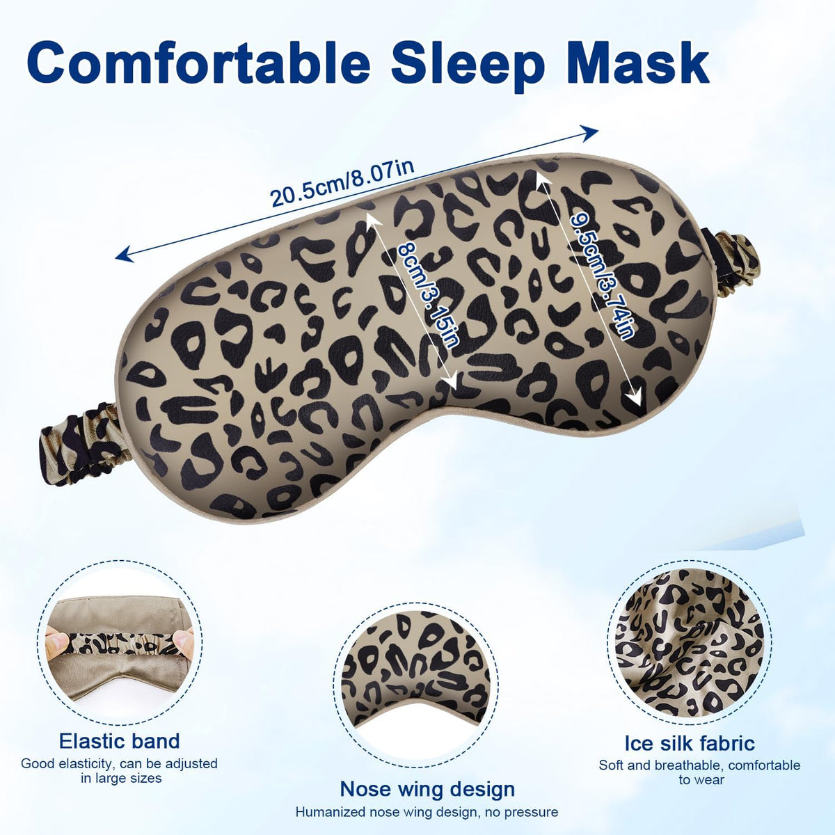 Silk Sleep Mask with Cooling Gel Eye Mask, Warm and Cold Compress, Heated Eye Mask for Tired Eyes, Stain Eye Cover Sleeping Mask for Travel, Home, Office, Yoga, Total Blackout (Black)
