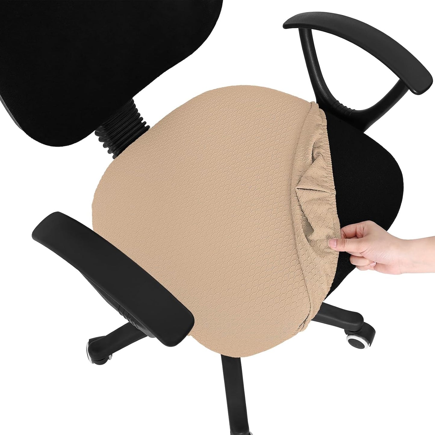 Smiry Office Computer Chair Armrest Covers, 2PCs Anti-dust Arm Rest Pad | Removable Washable Desk Chair Arm Pad Covers, Grey