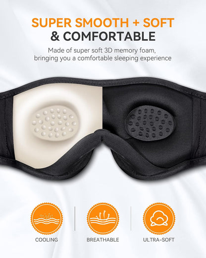 MUSICOZY Sleep Headphones Bluetooth 5.4 Sleep Mask with HD Sound