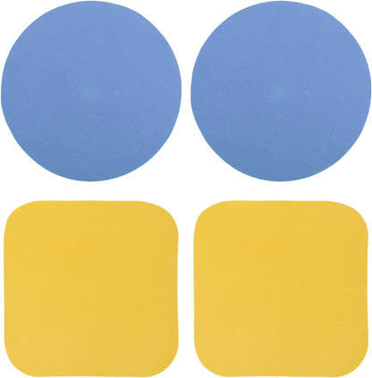 LUTER 4pcs Jar Opener Gripper Pad for Seniors with Weak Hands, Rubber | Multi-function Silicone Bottle Opener Lid Cap Rubber Gripper Pads Kitchen Coasters Gadgets, Light Blue, Green