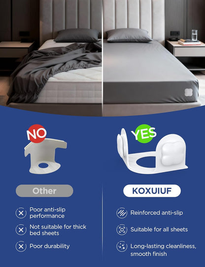 Sheet Holders Lock Bed Sheet Grippers - Fitted Sheet Holder for Corners Keep Sheets Firm & Tight Fit All Sheet Sizes,360 Degree Bed Sheet Tightener Easy Installation