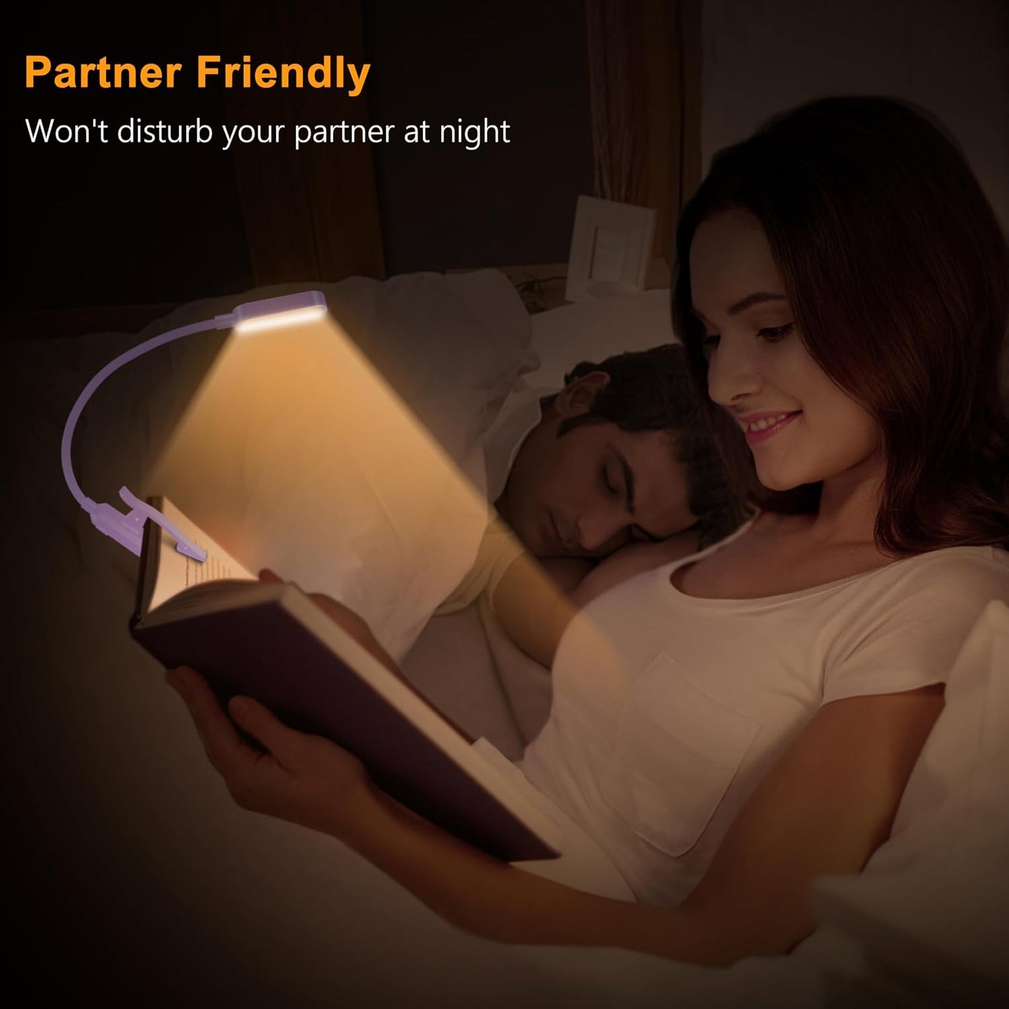 Gritin 16 LED Rechargeable Book Light for Reading in Bed | Eye Caring 3 Color Temperatures,Stepless Dimming Brightness,80 Hrs Runtime,Lightweight Flexible Clip on Light for Book Lovers