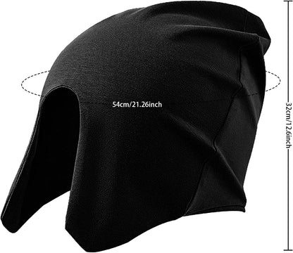 Cotton Light Blocking Night Cap Slouchy Blackout Eye Cover Mask Travel Nap Beanie Deep Sleep Hat Breathable Blindfold Skull Cap for Men Women Elderly Postpartum Warm Windproof Sleep Hat
