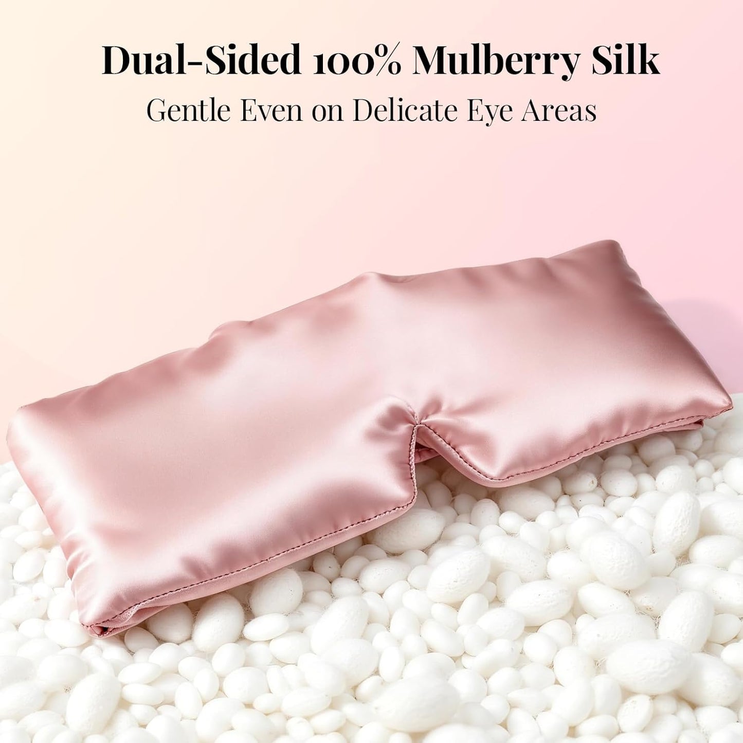 Silk Sleep Mask – 100% Mulberry Silk Eye Mask for Sleeping, Soft Slip Feel, Adjustable Headband, Blackout for Side Sleepers, Men & Women | Soft Slip Feel, Adjustable Headband, Blackout for Side Sleepers, Men & Women