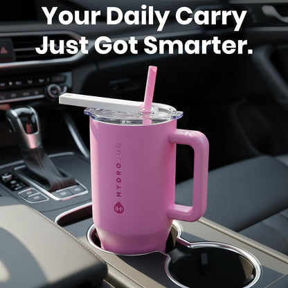 Easy Grip Bottle Cap Opener – Ergonomic Lid Turner for Stanley, Hydrojug, & Owala Tumblers – Easy Grip Assisted Bottle Opener for Weak Hands – 20oz, 32oz, 40oz - Hot Pink