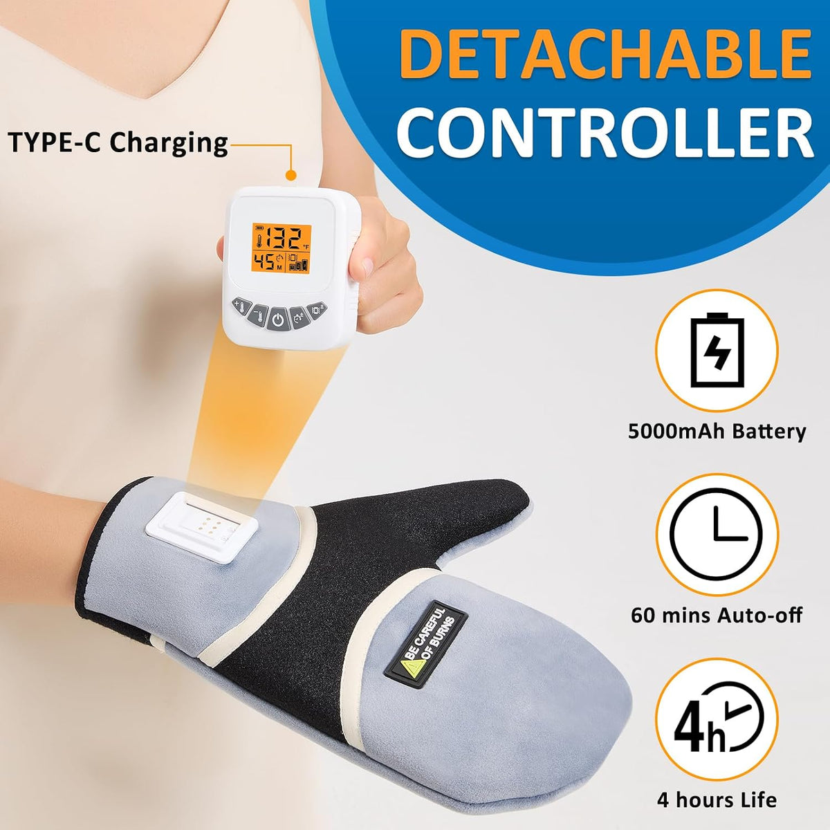 Feet Warmers, 5000mAh Rechargeable Foot &Ankle Heating Pad for Circulation