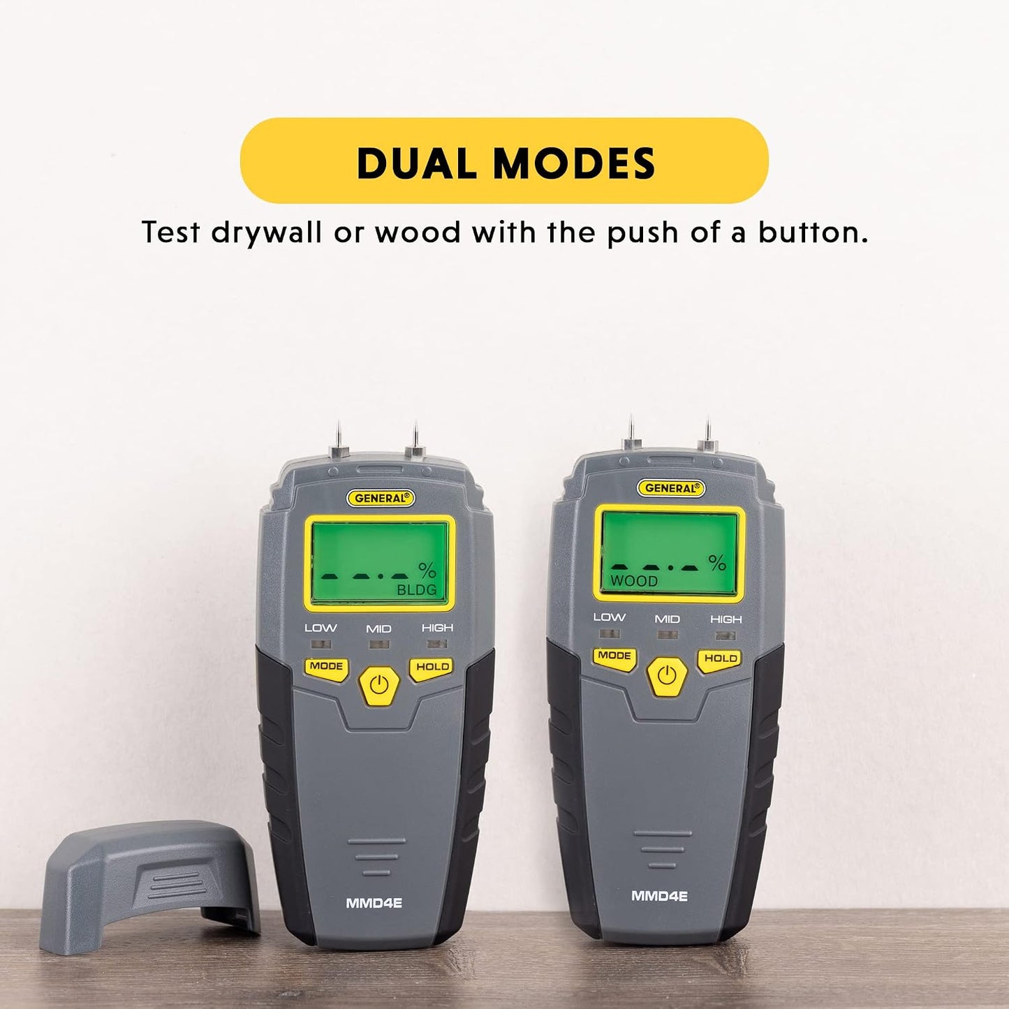 General Tools MMD4E Moisture Meter for Wood, Walls & Water Leak Detection | Pinless wood moisture meter for drywall & walls. Detects mold & humidity. Water leak detector for home moisture testing.