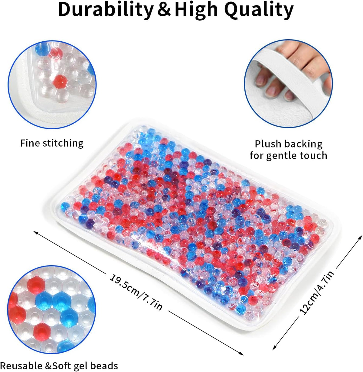 Gel Ice Packs for Injuries Reusable 2 Packs Hot Cold Gel Wrap with Strap