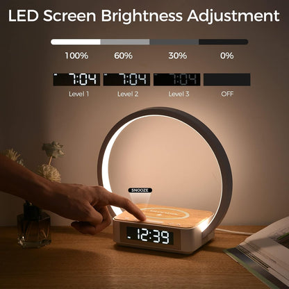 Sunrise Alarm Clock with Wireless Charging Desk Touch Lamp, Sunrise Lamp