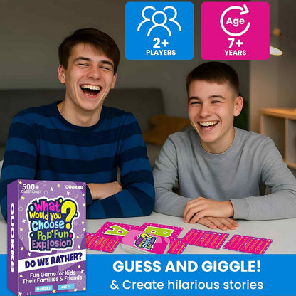 QUOKKA Card Game for Teens, Kids, Adults – 500+ Hilarious Travel & Vacation Scenarios | Funny Getaways What Would You Choose Challenge | Family Nights & Party Game for Friends, Road Trips & Sleepovers