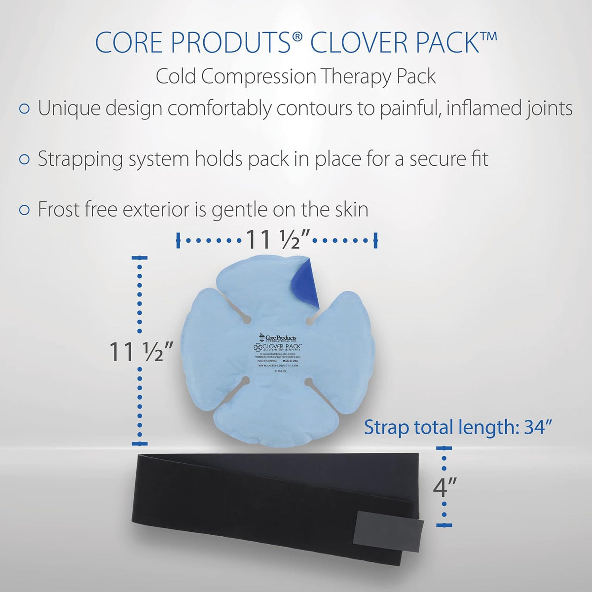 Reusable Hot & Cold Therapy Pack for Knee, Back, Shoulder & Ankle Pain (Cervical - 6 x 20 inch)