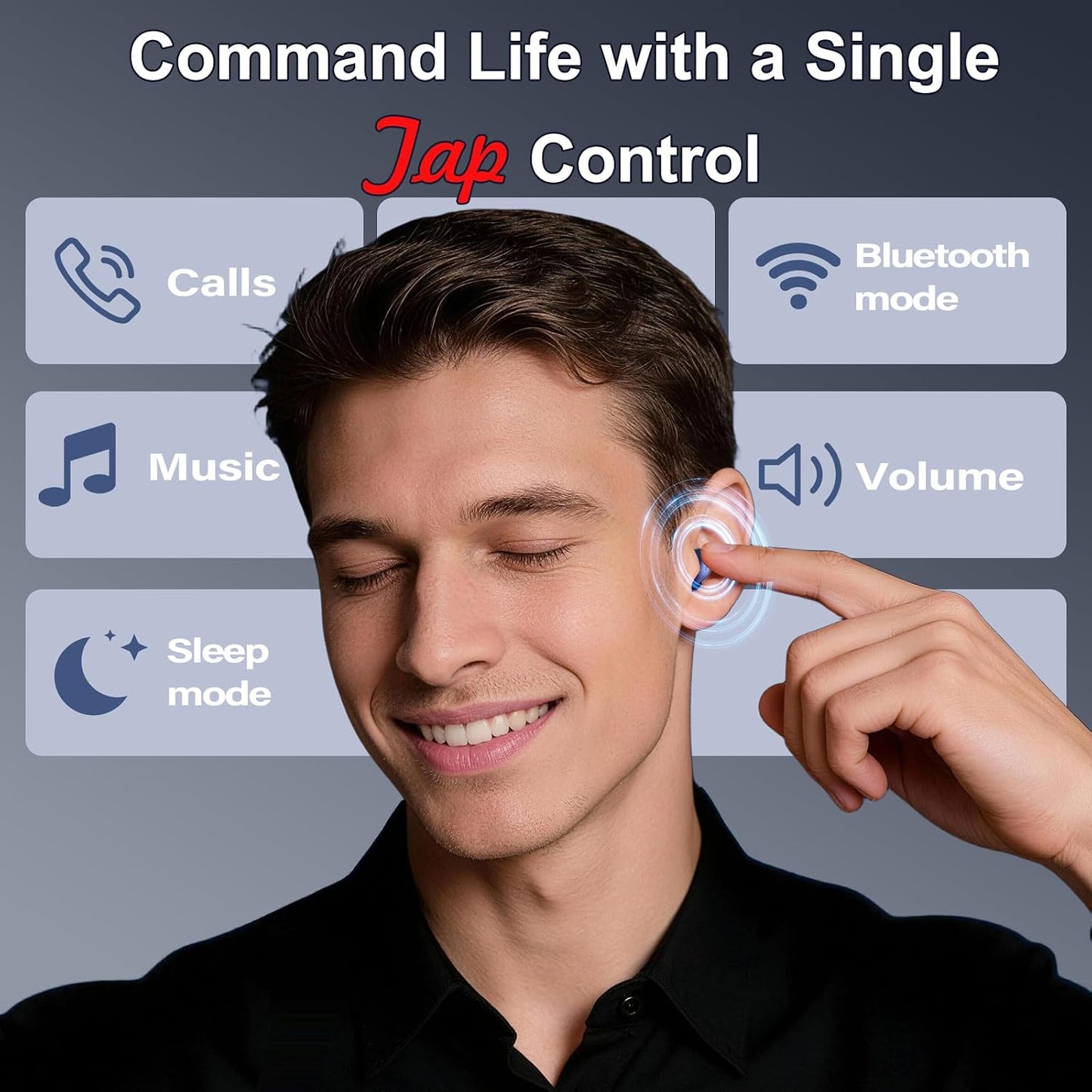Sleep Earbuds Bluetooth 6.0 in Ear, Sleep Headphones with Sleep Monitor APP, 2026 New Mini Sleep Ear Buds with Small Earplugs for Side Sleepers, 48H Playtime Sleep Earphones with Sleep Mode Blue