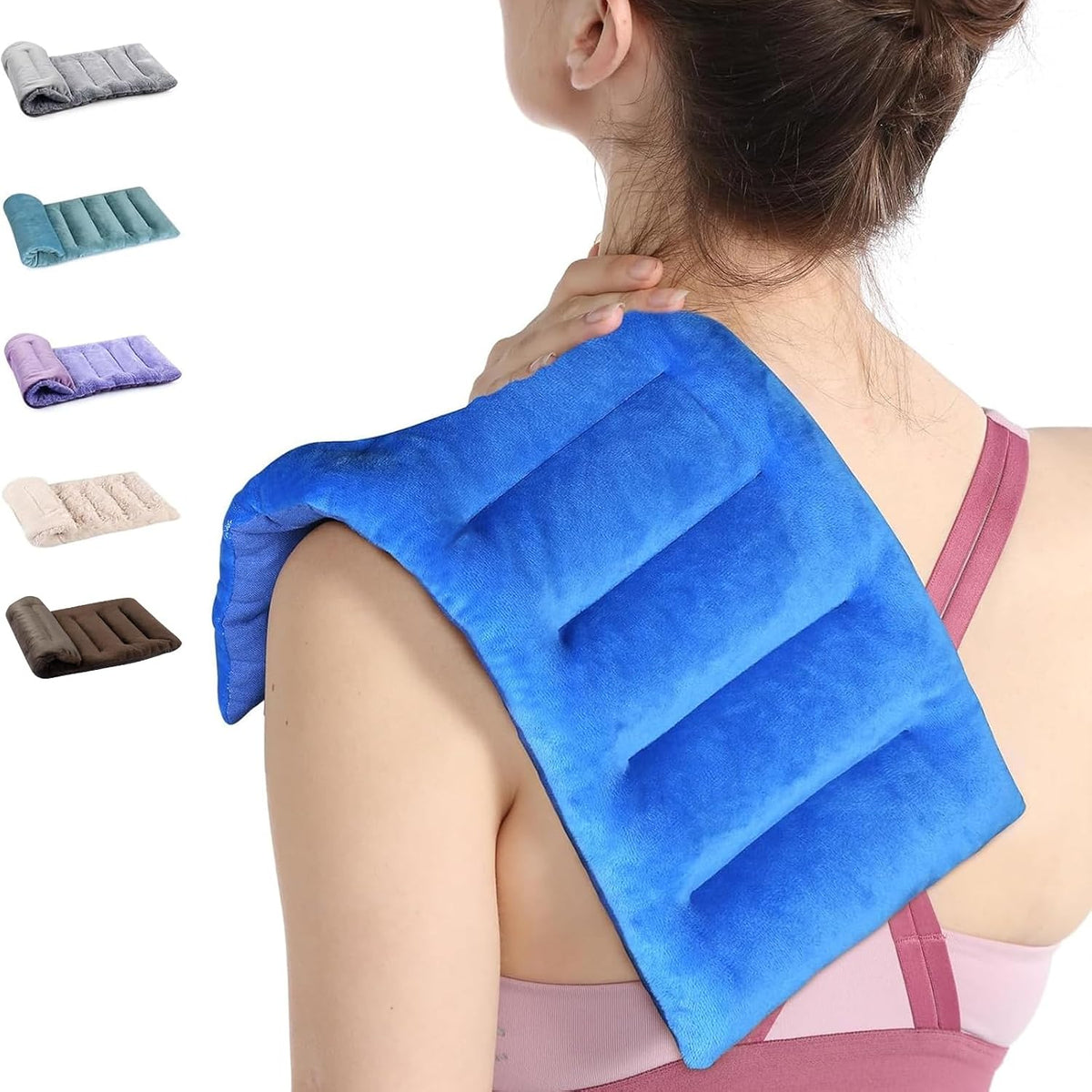 SuzziPad Microwave Heating Pad for Muscle Soreness Fatigue, 7"X16", Gray