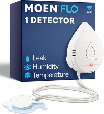 Moen 920-005 Flo Smart Water Leak Detector, White, 3-Pack