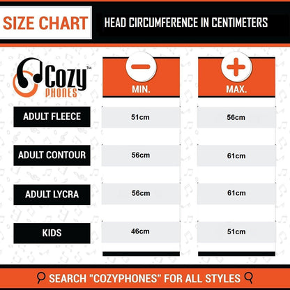 CozyPhones Fleece Sleep Headphones, Wired Over Ear, Black