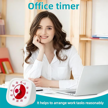 Visual Timer for Kids - 60 Minute Visual Kids Timer for Classroom Home Office, Countdown Timer for Cooking Teaching Working Meeting (Orange)
