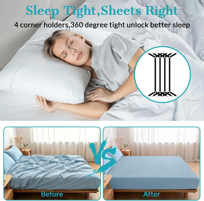 2 Pack Bed Sheet Straps Adjustable Criss - Cross Sheet Holders for Corners Heavy Duty Bed Sheet Clips Fasteners Keep Sheets in Place on Mattress Black