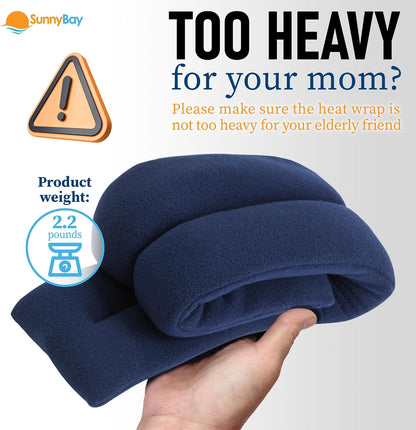 SunnyBay Microwavable Heating Pad for Neck and Shoulder, Heated Neck Wrap, Microwave Heat Pad, Weighted Beanbag Moist Hot or Cold Compress, 2.2 lbs, 26x4 Inches, London