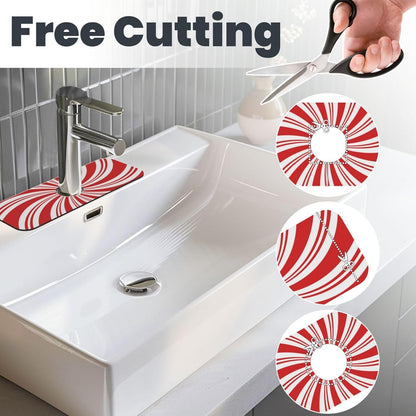 Abstract Flower Blooming Floral Watercolor Kitchen Sink Splash Guard Faucet Mat Super Absorbent Fast Drying Mat Sink Gadgets-Fast Drying Pad Sink Mat For Kitchen Bathroom (15" X 5.5" )