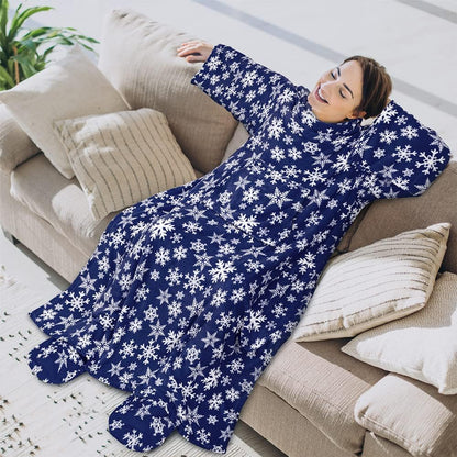 PAVILIA Fleece Blanket with Sleeves, Foot Pockets for Women Men Adults, Plush Wearable Blanket Throw Wrap, Warm Snuggle Blanket Robe, Cozy Gift Ideas Wife Mom, Dark Purple