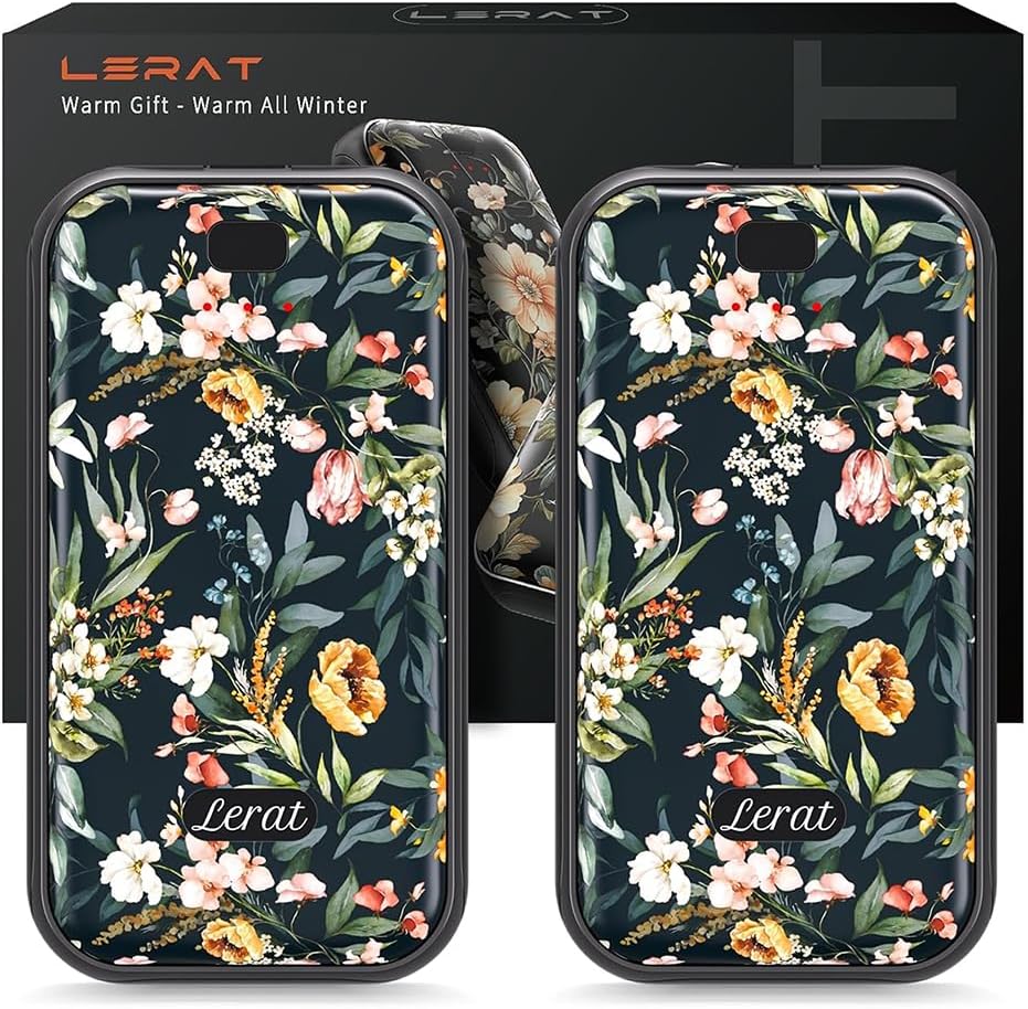 LERAT Hand Warmers Rechargeable,2 Pack Electric Hand Warmers,3-Second Fast Heating,3 Heat Settings,Portable & Lightweight Gifts for Women Men,Outdoor,Camping,Hiking,Skiing,Hunting,Travel
