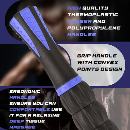 Massage Roller Stick,Muscle Roller Stick for Athletes,Liposuction Massage Roller for Lymphatic Drainage, for Relief Muscle Soreness, Trigger Points, Help Runner Legs, Back Recovery