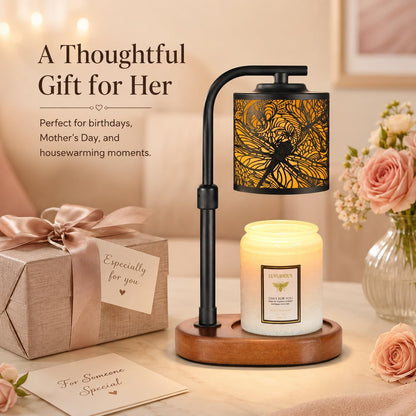 kobodon Candle Warmer Lamp with Timer Dragonfly Electric Candle Lamp Warmer