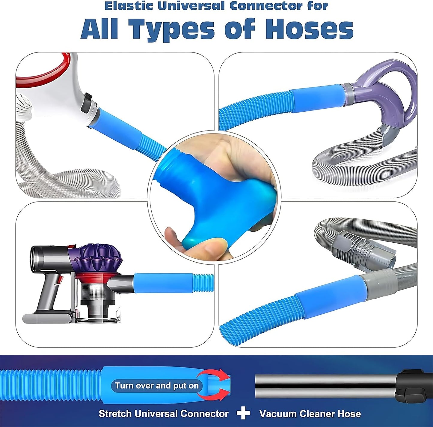 Upgraded Dryer Vent Cleaner: Universal Vacuum Hose Attachment Fits All Vacuums Cleaner, Deep Cleaning Tools for Clogged Ducts & Lint Removal