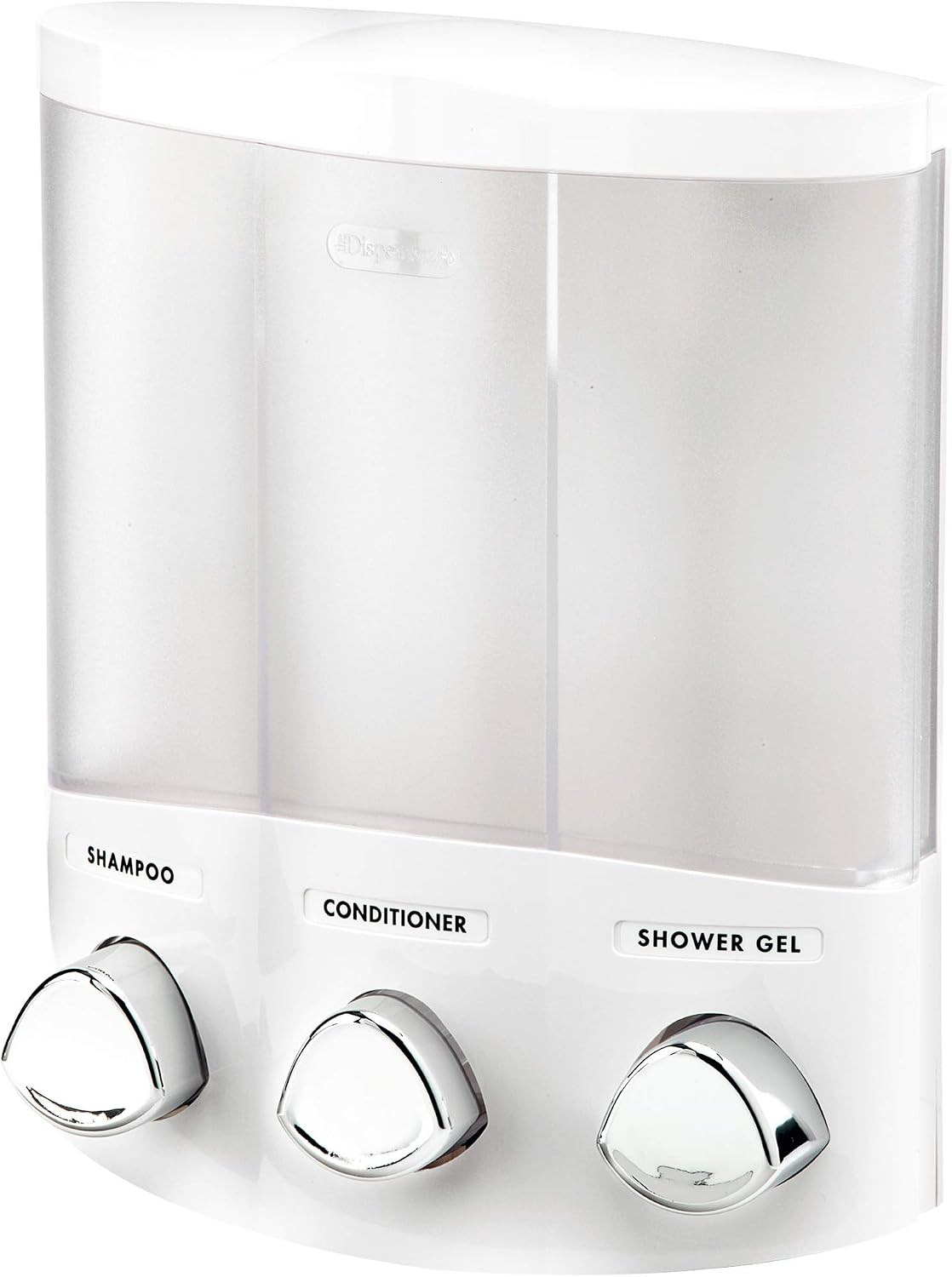 Better Living Products, White 76354 Euro Series TRIO 3-Chamber Soap and Shower Dispenser