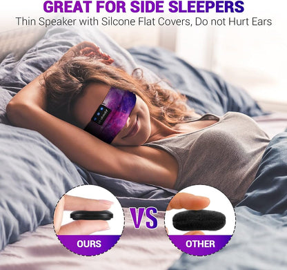 LC-dolida Sleep Headphones Bluetooth Headband Sleeping Wireless Headband Headphones with Thin HD Stereo Speakers Perfect for Side Sleepers, Sport, Yoga, Travel