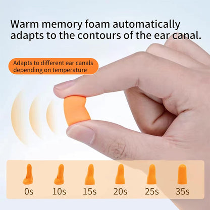 Silicone Corded Ear Plugs, 100 Pairs, SNR 32dB, Orange | Reusable noise reduction earplugs with string. Individually wrapped. For work, construction sites & industrial use.