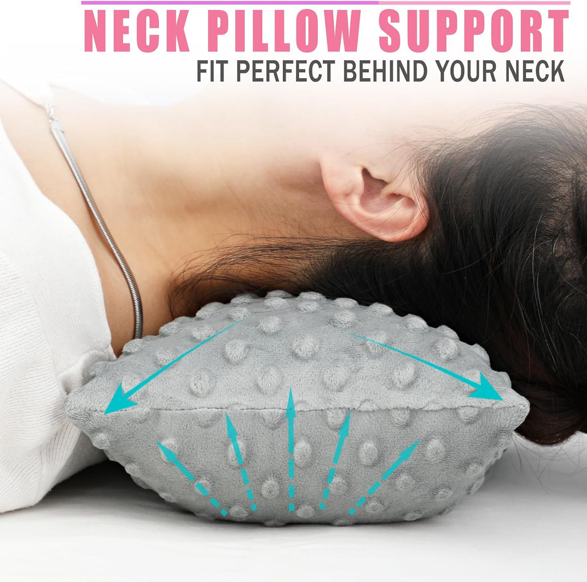 Small Knee Pillow for Side Sleepers, Soft Leg Pillows Relief from Knees, Sciatica, Hips, Joints Between Legs, Back Pain When Side Sleeping, Leg Alignment Knee Support Pillow, Minky Dot Black