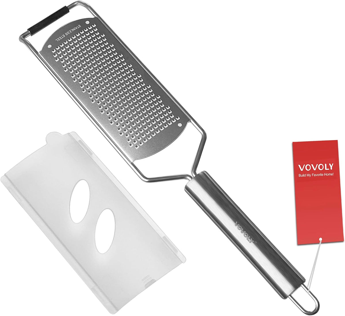 VOVOLY Zester Grater Set, 4 Pack-Fine/Coarse/Extra Coarse/Slider Attachment