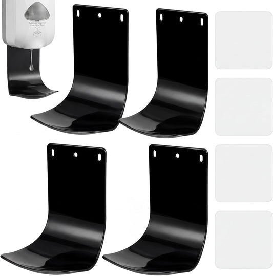 YARNOW Dispenser Drip Tray - 4PCS Laundry Detergent Drip Catcher - Wall Mounted Holder Cup Liquid Catcher, for Kitchen Sink, Bathroom & Laundry Room Use - Easy Installation and Cleaning，Black