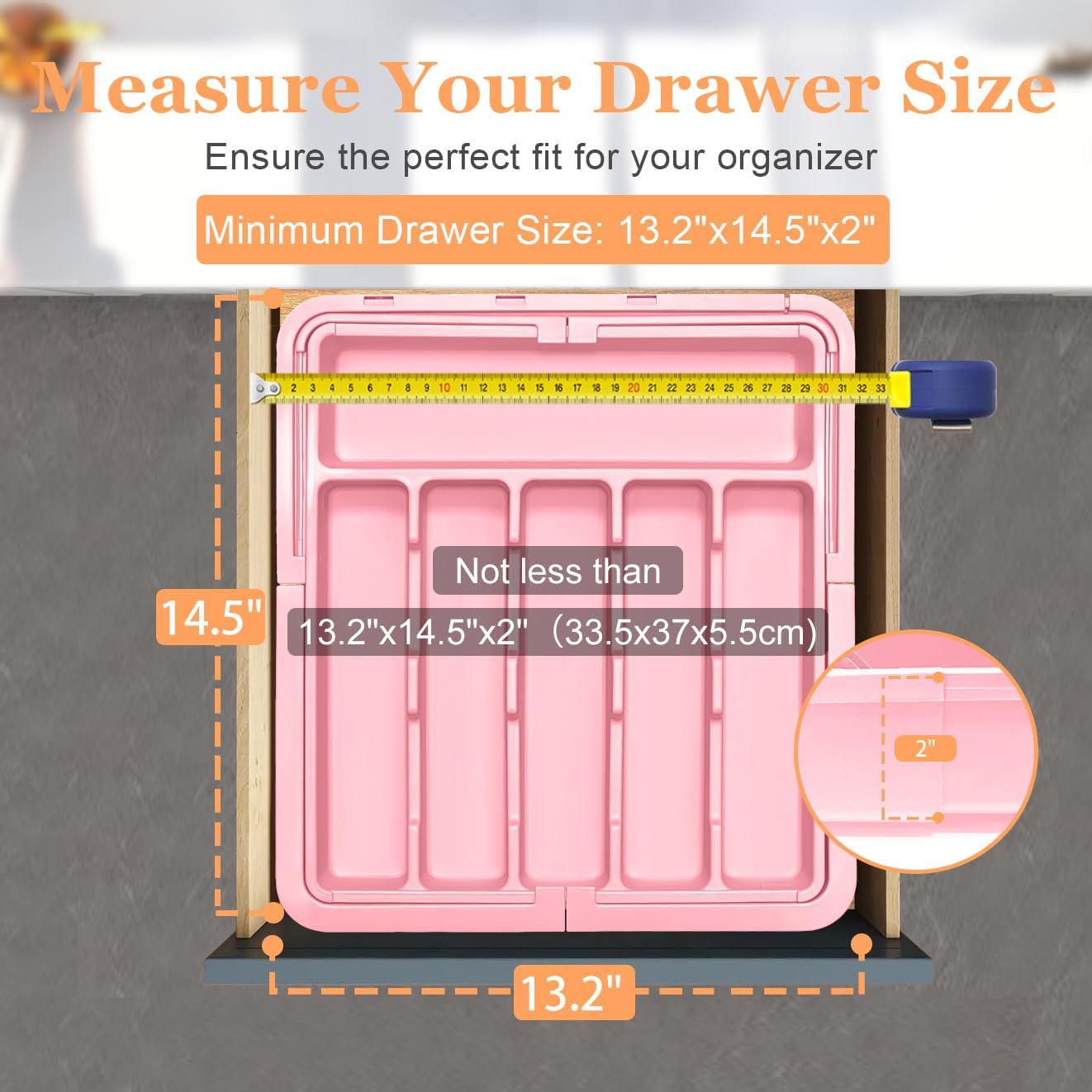 Large Silverware Drawer Organizer Expandable Kitchen Utensil Organizer BPA Free Flatware Cutlery Holder Tray Adjustable Plastic Drawer Divider Storage for Forks Knives 6-9 Slots White