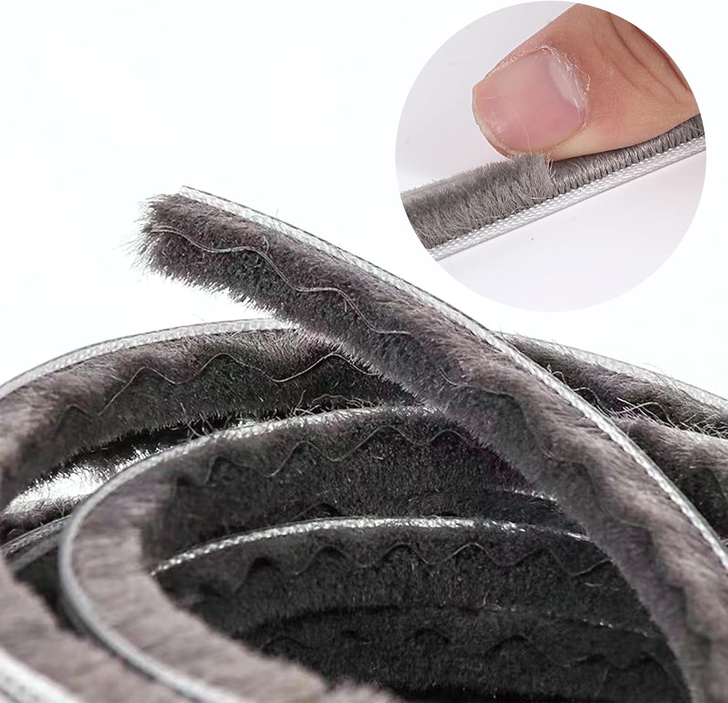 16 Ft (5m) 196 Inch Sliding sash Windows Doors Tape Pile Draught excluder Brush Seal Strip weatherstrip 7mm x 12mm (7/24 1/2 Inch, Gray)