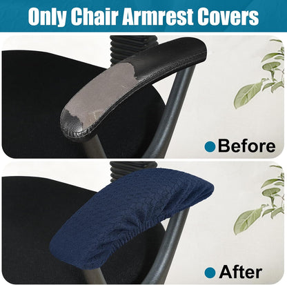 Smiry Office Computer Chair Armrest Covers, 2PCs Anti-dust Arm Rest Pad | Removable Washable Desk Chair Arm Pad Covers, Grey