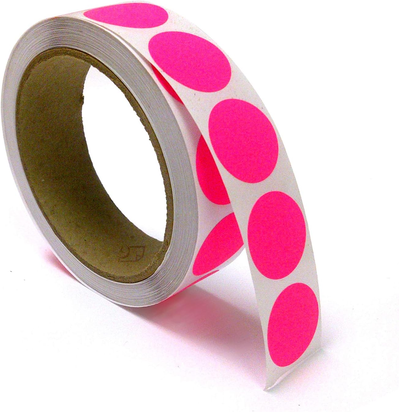 Blank Color Coding Stickers, Writable Surface â€“ 500 Permanent Labels per Roll (Yellow Fluorescent, 1.5" Circle)