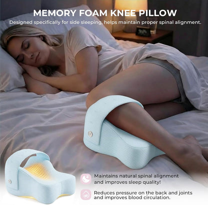 Knee Pillow for Side Sleepers, Alignment Pillow for Side Sleepers, Relief Hip & Sciatica Pain, Nourial Pillow Between Legs for Pregnant Women and Seniors (Grey)