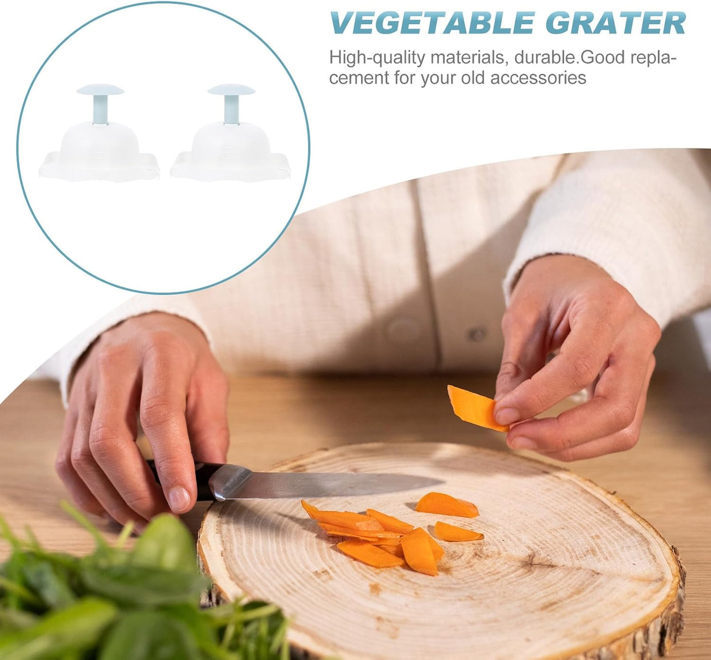 ULTECHNOVO 2pcs Plastic Finger Protectors Hand Guard for Kitchen Grater Vegetable Shredding Safety Tool Blue Finger Guards for Cooking Preparation