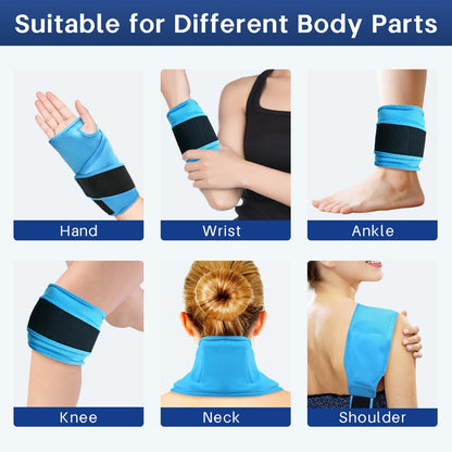 Wrist Ice Pack Wrap for Carpal Tunnel, Gel Ice Packs for Injuries Reusable | for Wrist Hand Foot Ankle Knee Leg Pain Relief, Hot Cold Compress Therapy Bandage Surgery Recovery Gifts Men Women