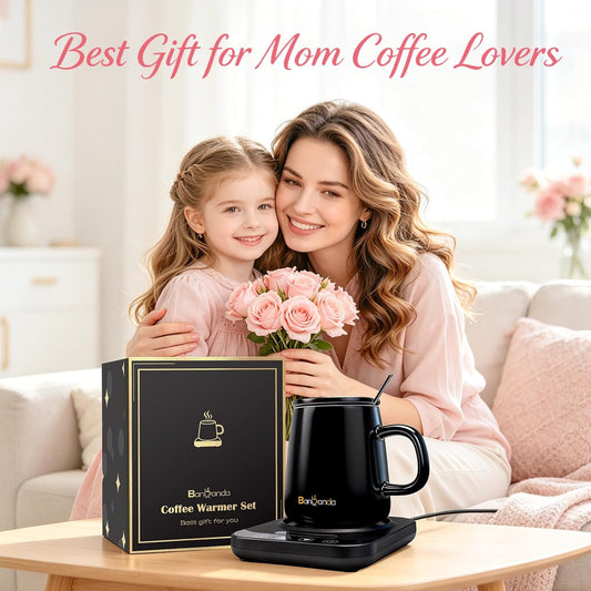 Coffee Mug Warmer Set, 12 Mode Timer & 36W Coffee Cup Warmer for Desk Auto Shut Off, 9 Mode Temperature, Best Gift for Women Men Coffee Lover, 14oz