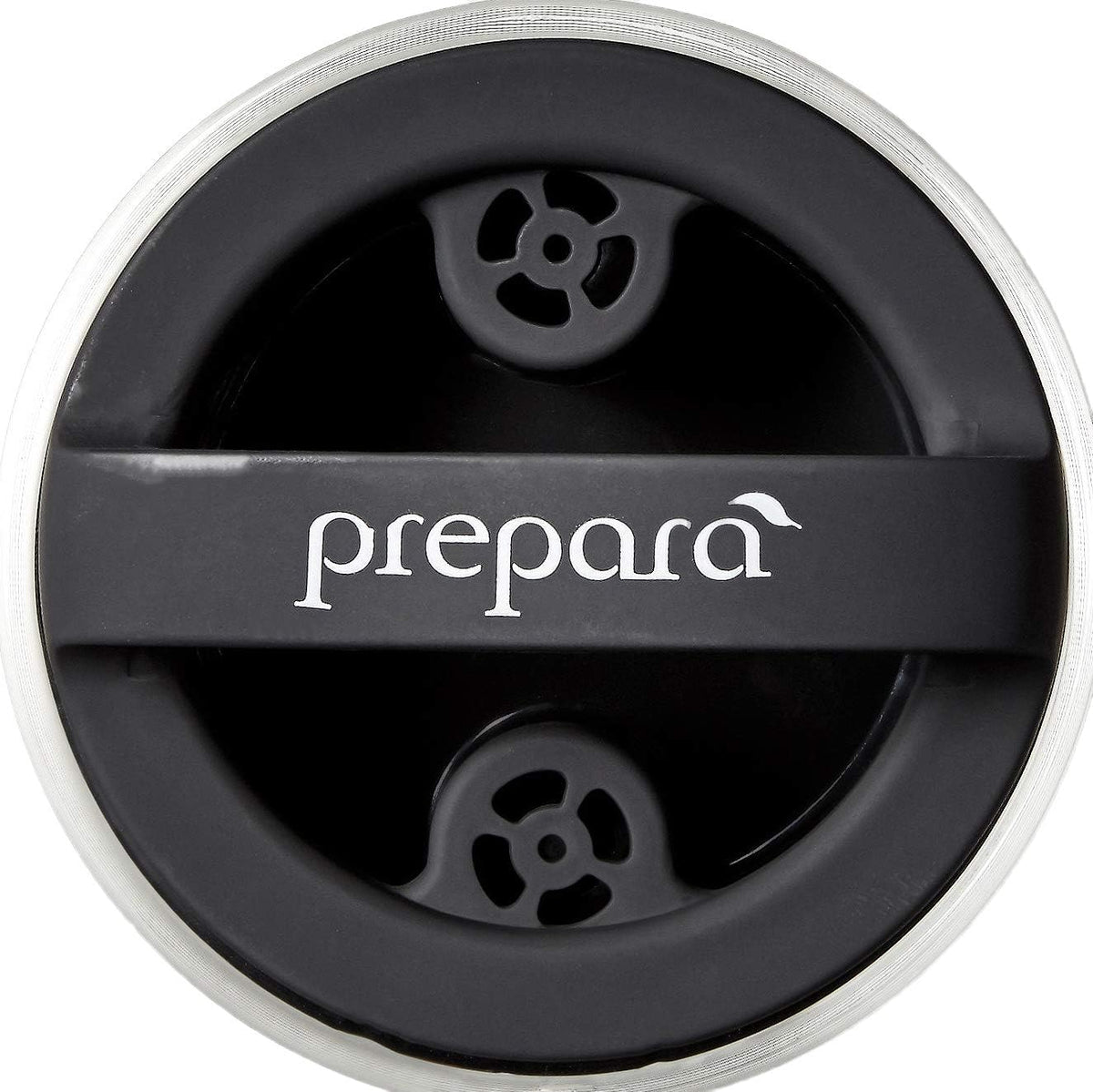 Prepara Evak Fresh Saver Airless Canister, Glass & Stainless, Medium, Soft Touch Black Handle