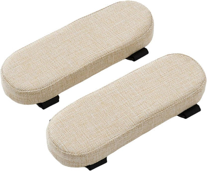 Office Chair Armrest Pad Elbow Cushion Thick Removable Cover Desk Chair Armrest Cushion Arm Padding for Recliners Sofa Home, Beige
